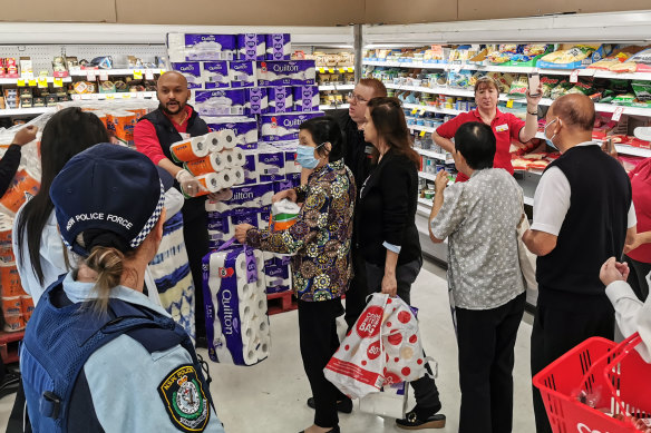 The toilet roll situation was so inflammatory in Australia it required police supervision.