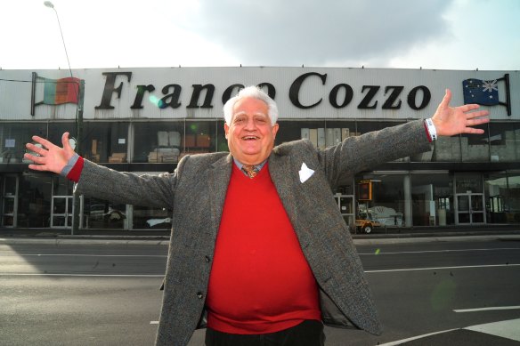 Franco Cozzo outshide one of his stores in 2014.