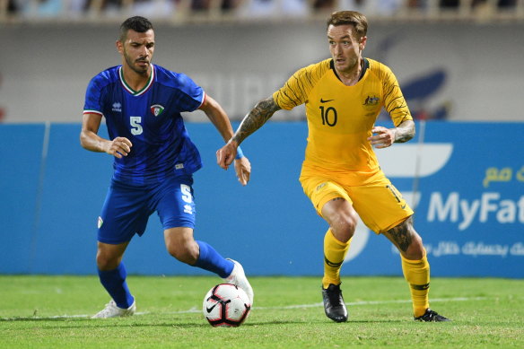 Socceroo Adam Taggart is among seven Australian players tied to South Korean clubs.