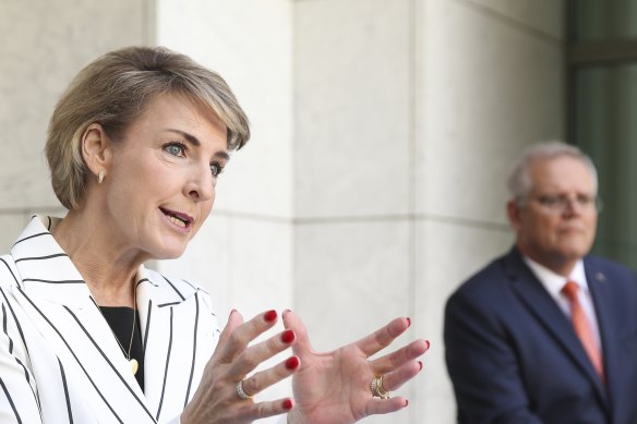 Michaelia Cash and Scott Morrison.