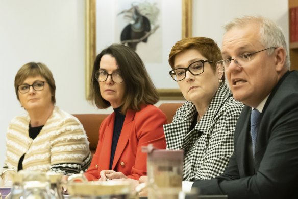 Prime Minister Scott Morrison and Minister for Women Marise Payne led the first meeting of cabinet’s new women’s taskforce.