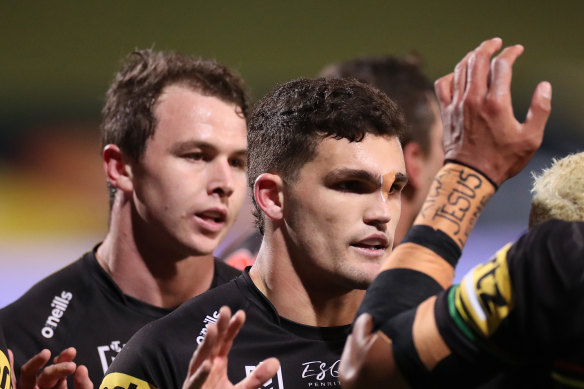Nathan Cleary certainly turned heads on Thursday with his puffy face.