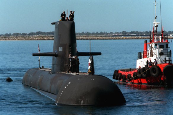 Collins class submarine HMAS Waller.