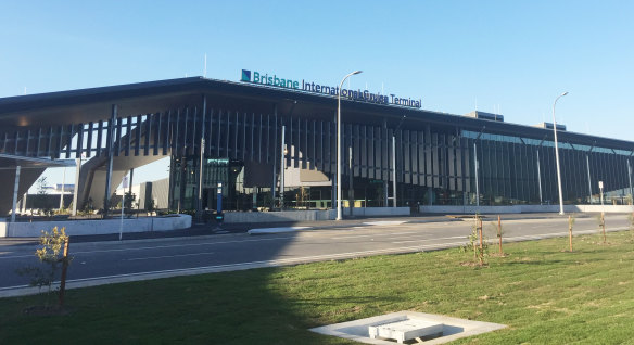 Brisbane's International Cruise Terminal at the mouth of the Brisbane River. 