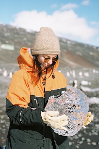 Lorde during her trip to Antarctica in early 2019. âThe sort of raw power and intensity of it all kind of put me in my place in a funny way.â