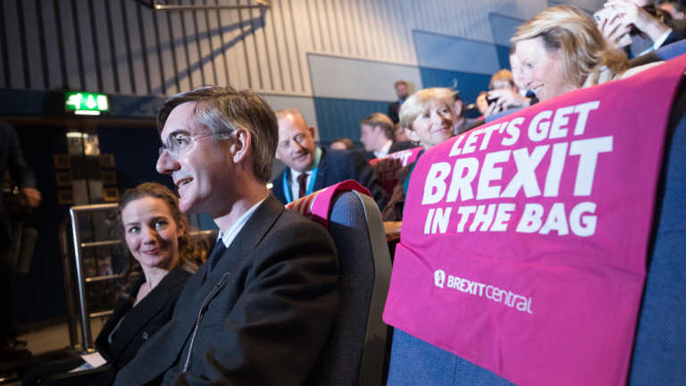 Conservative MP Jacob Rees-Mogg at the Conservative Party annual conference.