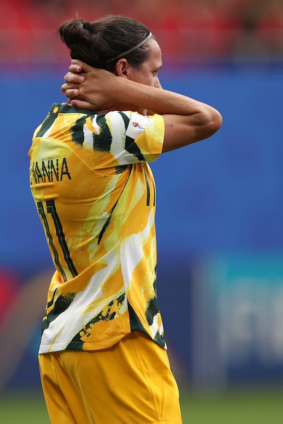 Disappointment: Lisa De Vanna.