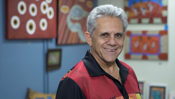 Indigenous artist and owner of Dreamtime Kullilla-Art Michael Connolly.