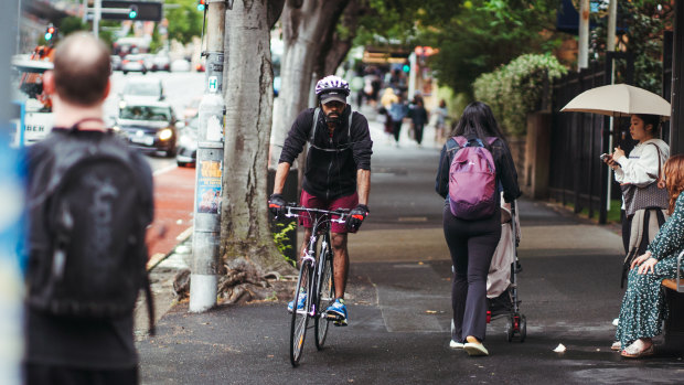 Cycling on footpaths sale