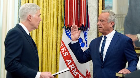 Former independent presidential candidate Robert F. Kennedy Jr was confirmed and sworn in as US health secretary.