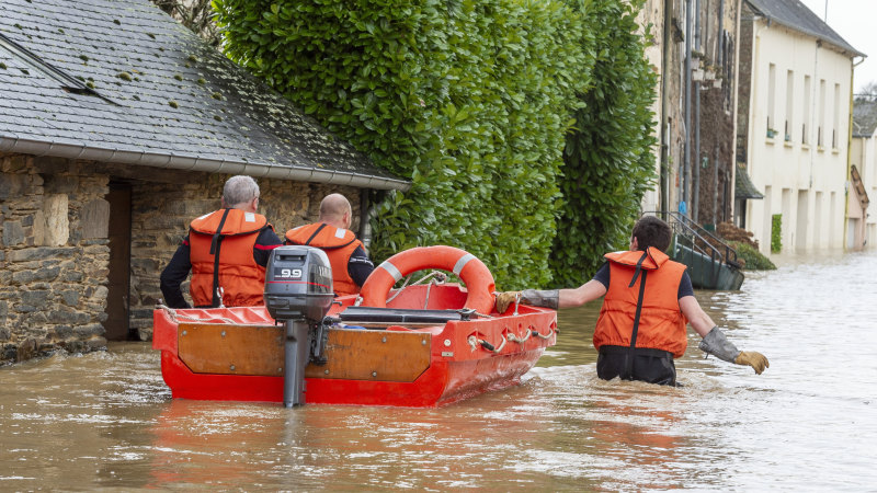 Residents rescued from ‘worst flooding in 40 years’ as Herminia hits France