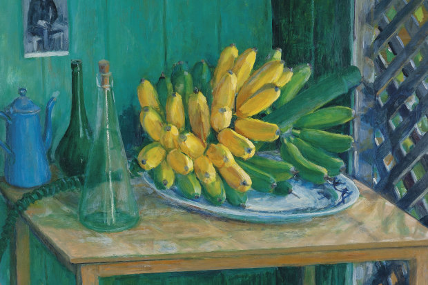 Bananas from the Garden, Farndon, 1974-5 by Margaret Olley.