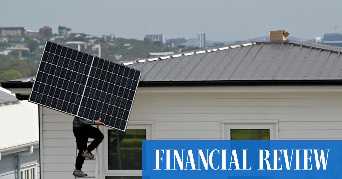 afr.com - Ryan Cropp - Plan to switch off home solar panels meets state resistance