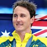 Cameron McEvoy after winning gold in the men’s 50m freestyle at the Paris Olympics.