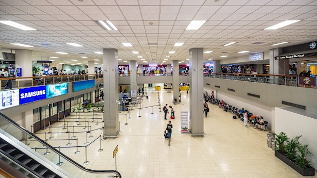 The airport’s ’60s-ish look is dated.