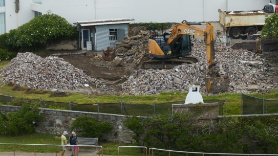 The Tamarama landmark house Lang Syne reduced to rubble after it sold last year for $45 million.