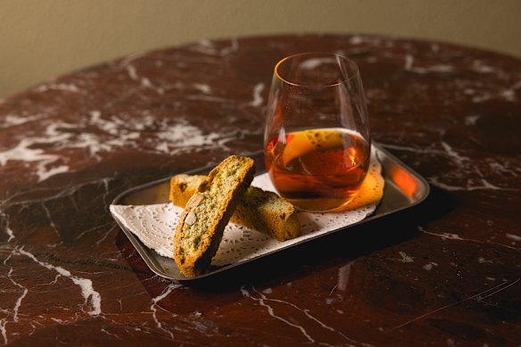 House baked cantucci with Vin Santo.