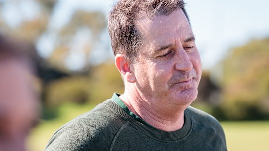 Copping it on the chin: Ross Lyon.