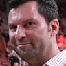 Hawks owner Jared Novelly, left, is at odds with the NBL’s Larry Kestelman.  
