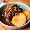 Bluestone serves its barbecue with arepas (maize flatbread)