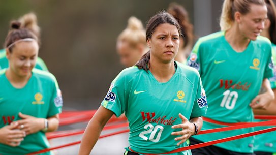 Raring to go: Matildas skipper Sam Kerr.