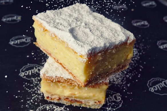 The perfect vanilla slice is found at Dulce Bakehouse, where the bottom layer is spread with dulce de leche.