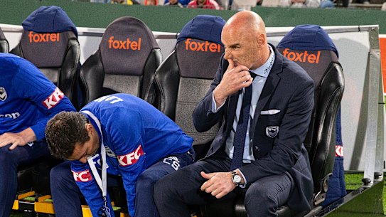 Foxtel branding is prominent on A-League pitches but the FFA could have a problem when the current deal runs out.