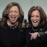 Democratic presidential nominee Vice President Kamala Harris appears on NBC's "Saturday Night Live," with Maya Rudolph, Saturday, Nov. 2, 2024 in New York. (AP Photo/Jacquelyn Martin)