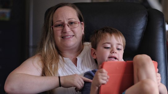 Krystal Kaldis gets involved with her son Angelo's screen time to make it educational. 