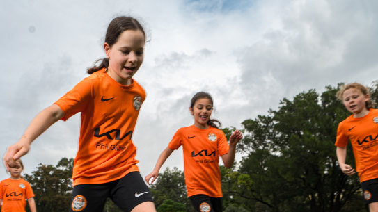 Cohen Park soccer training went ahead despite the weather.