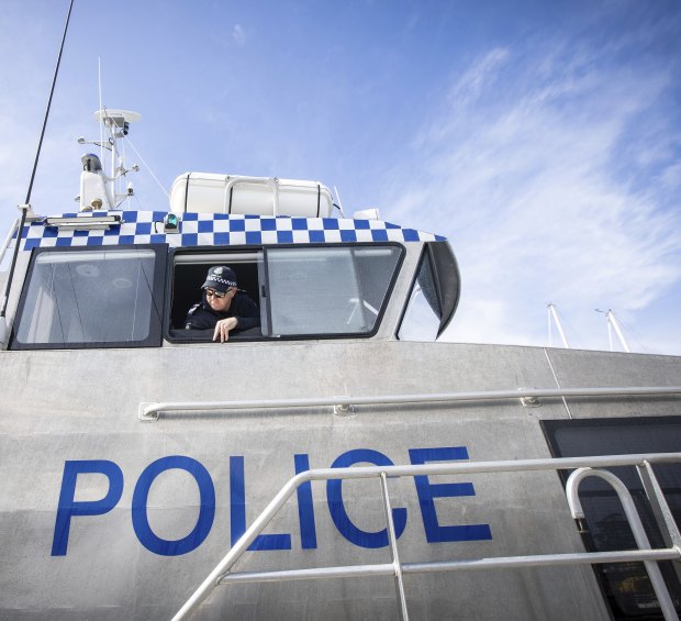 Victoria Police’s flagship, ocean-going vessel, VP01.