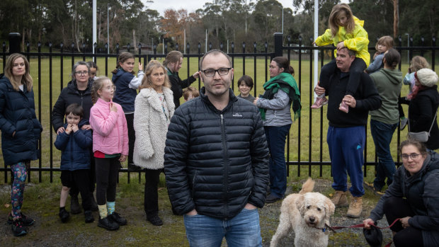 The school was promised a new oval, but got a rubble-strewn wasteland