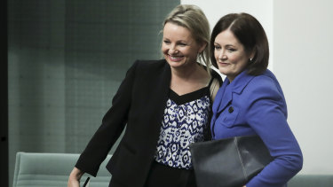 Liberal MPs Sussan Ley, left, and Sarah Henderson have been vocal supporters of banning live animal exports.