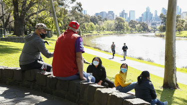 Up to five fully vaccinated Melburnians from a maximum of two households can have picnics together from Saturday, however alcohol remains banned.