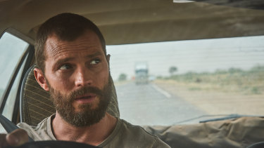 Jamie Dornan plays The Man, who wakes up with no memory after being chased down by a truck in The Tourist.