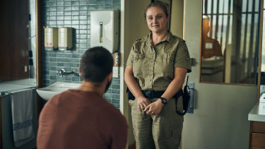Danielle Macdonald plays a young policewoman who helps the man (Jamie Dornan) recover her memory in The Tourist.