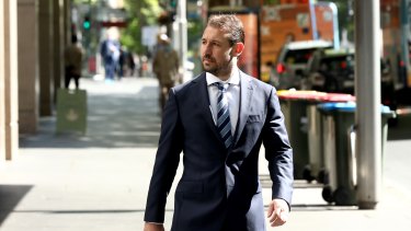 Peter Minucos, former staffer to then-deputy premier John Barilaro,  arrives at the ICAC on Monday.