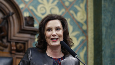 Donald Trump failed to call out the plot to kidnap Michigan Governor Gretchen Whitmer, pictured.