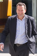 The late Mark Elliott leaves court during the Myer shareholder class action.