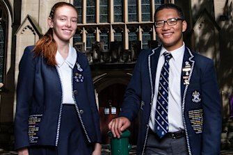 St Andrews Cathedral School students Gemma Gardiner and Dylan Nguyen did not expect to begin exams before their HSC peers
