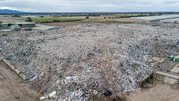 Mountain of toxic waste deemed huge fire risk