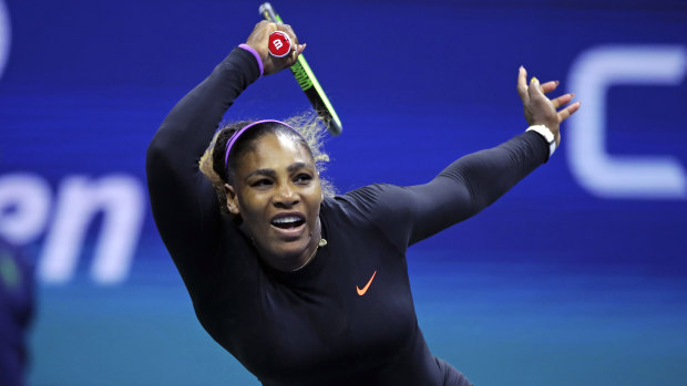 Serena Williams barely raised a sweat in thrashing Maria Sharapova.