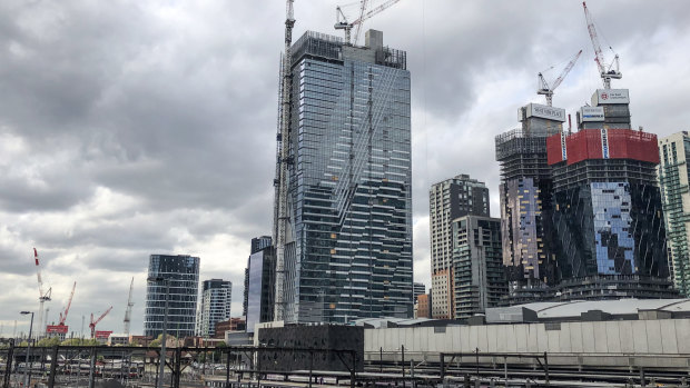 Demand for high-rise apartments that dot the Melbourne skyline has slumped. 