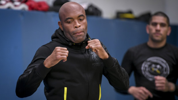 UFC legend Anderson Silva trains in Melbourne this week.