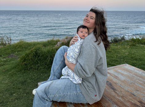Mother and child doing well: Bethany Williams with her daughter.