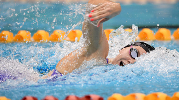 Ariarne Titmus in the 200m freestyle final. 