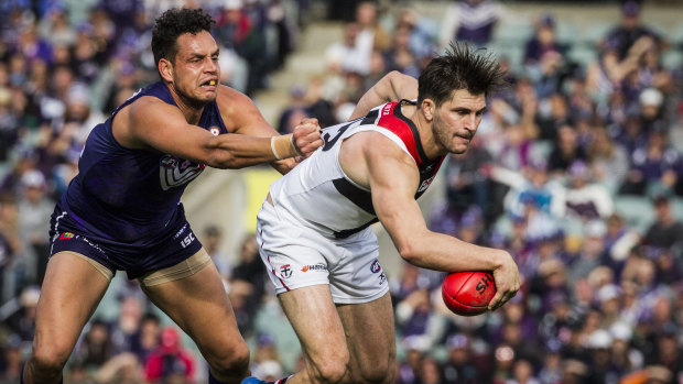 Concussion issues forced St Kilda's Koby Stevens into retirement this year.