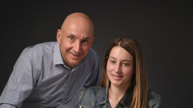 James Malliaros and daughter Isabella, who is in Year 12 at Mentone Girls' Secondary College