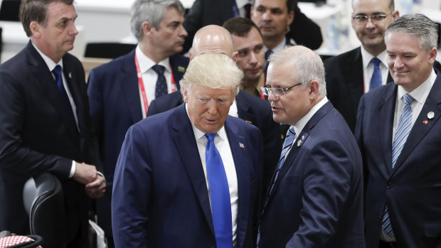US President Donald Trump and Australian Prime Minister Scott Morrison last met at the G20 Summit in Osaka. 
