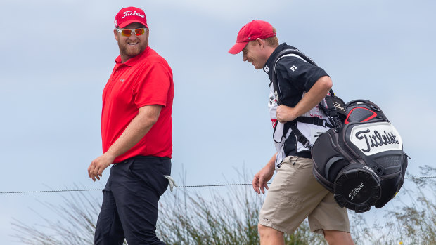 In the zone: Aaron Pike hit an eagle on the third at The Lakes.